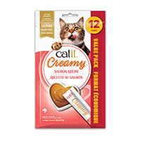 Catit Creamy Régals crémeux, Saumon, paquet de 12