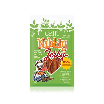 Catit Nibbly Jerky Charquis Tendres Poulet Et Poisson 30g