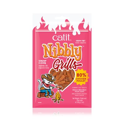 Catit Nibbly Grills Grillades Poulet et Crevettes 30g