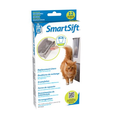 Doublures pour tiroir de collecte du bac à litière SmartSift Catit, paquet de 12