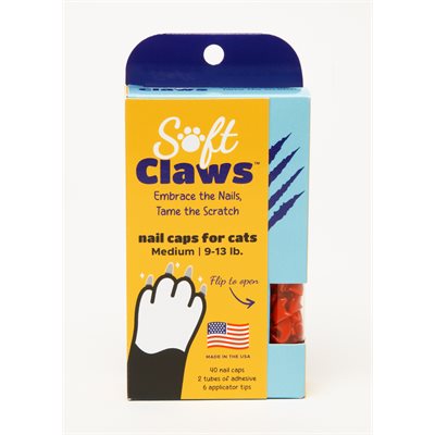 Soft Claws Capuchons à Ongles pour Chats Moyens Rouge