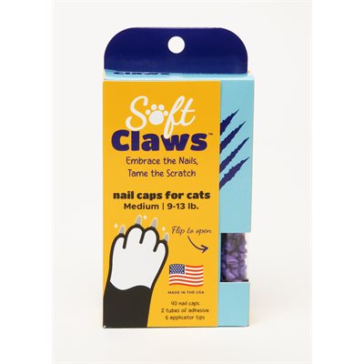 Soft Claws Capuchons à Ongles pour Chats Moyens Violet