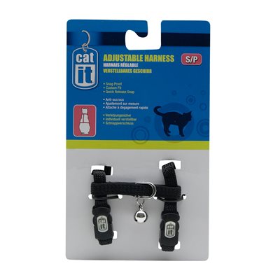 Harnais Réglable Catit, Noir, Petit