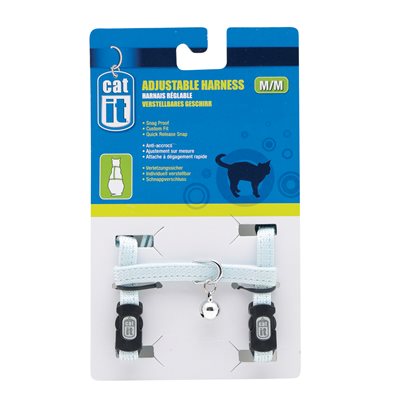 Harnais Réglable Catit, Bleu, Moyen
