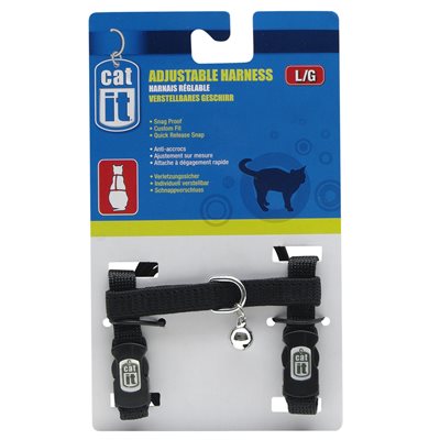 Harnais Réglable Catit, Noir, Grand