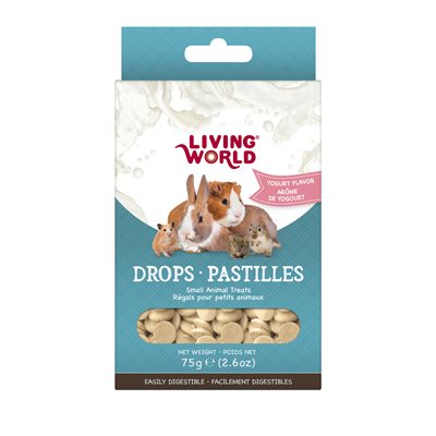 Régals Living World pour petits animaux, pastilles, arôme de yogourt, 75 g (2,6 oz)