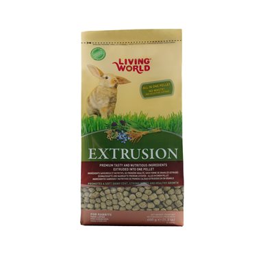 Aliment Extrusion Living World pour lapins, 600 g (1,3 lb)