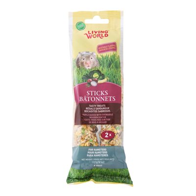 LivingWorld 2 bâtonnets pour hamsters, légumes,112g