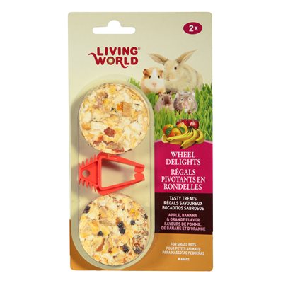 LivingWorld 2 délices en rond, pomme, banane, orange,68g