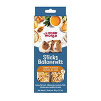 Bâtonnets Living World pour cochons d’Inde, saveur de miel, 90 g , paquet de 2
