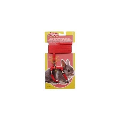 Living World Ensemble Harnais et Laisse Lapins Nains, Rouge