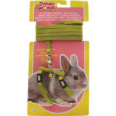 LivingWorld Ensenble Harnais et Laisse Lapin Nain, Vert