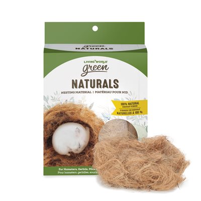 Matériau pour nid Naturals Living World Green en fibres de kenaf naturelles, 40 g (1,4 oz)