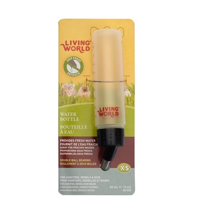 Bouteille à eau Living World pour petits animaux, très petite, 60 ml (2 oz)
