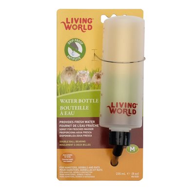 Bouteille à eau Living World pour petits animaux, moyenne, 235 ml (8 oz)