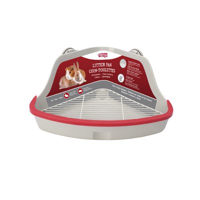 Coin-toilettes Living World pour petits animaux, gris, petit, L. 32 x l. 22 x H. 14,5 cm (12,5 x 8,6 x 5,7 po)