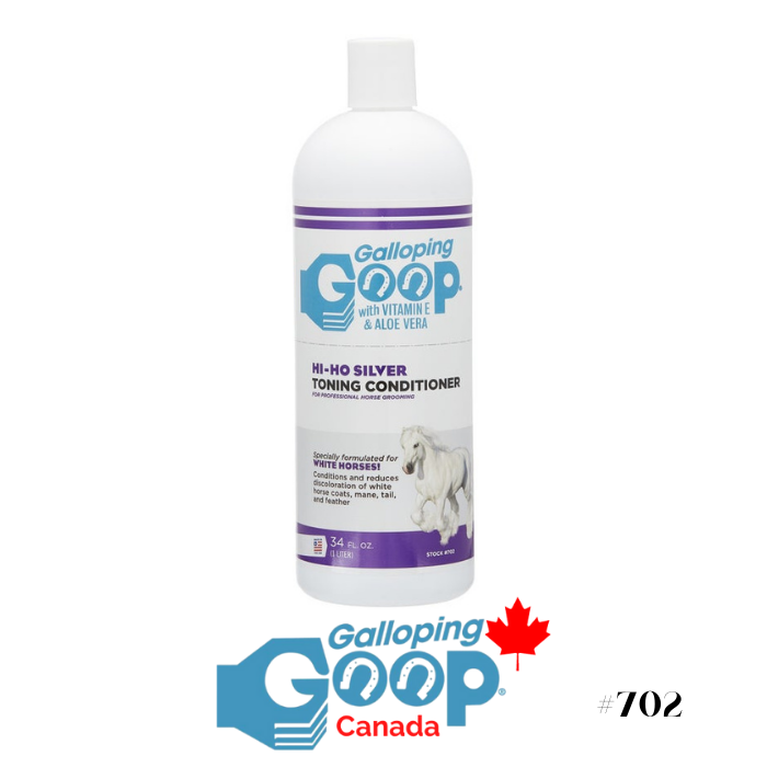 Galloping Goop Revitalisant Hi Ho Silver tonifiant blanchissant – Soin Éclaircissant et Hydratant pour Chevaux