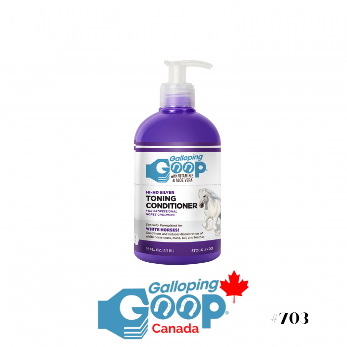 Galloping Goop Revitalisant Hi Ho Silver tonifiant blanchissant – Soin Éclaircissant et Hydratant pour Chevaux