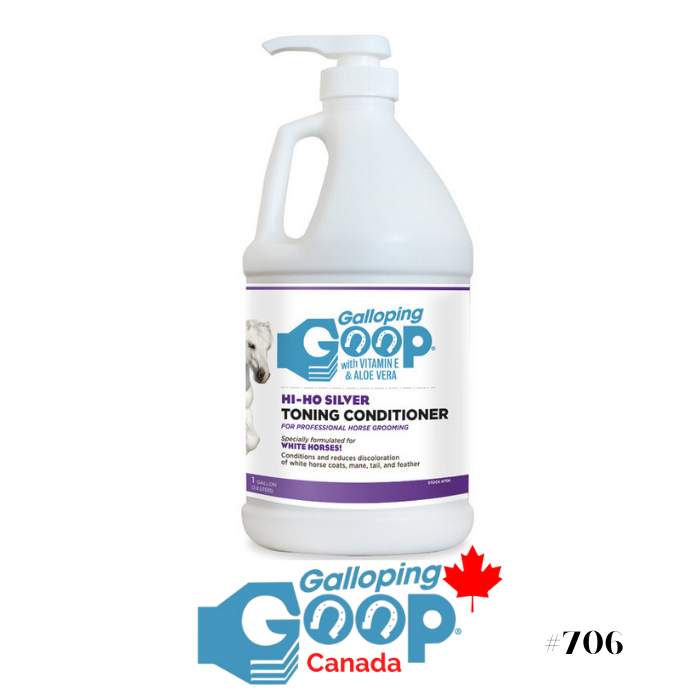 Galloping Goop Revitalisant Hi Ho Silver tonifiant blanchissant – Soin Éclaircissant et Hydratant pour Chevaux