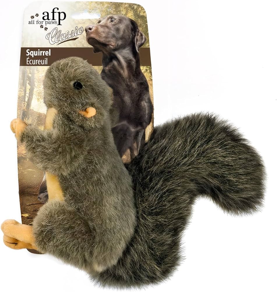 All for Paws – Jouet pour chien “Classic Squirrel” avec pouic