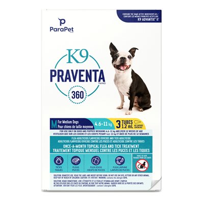 K9 Praventa 360 Moyen Chien (3 Tubes)