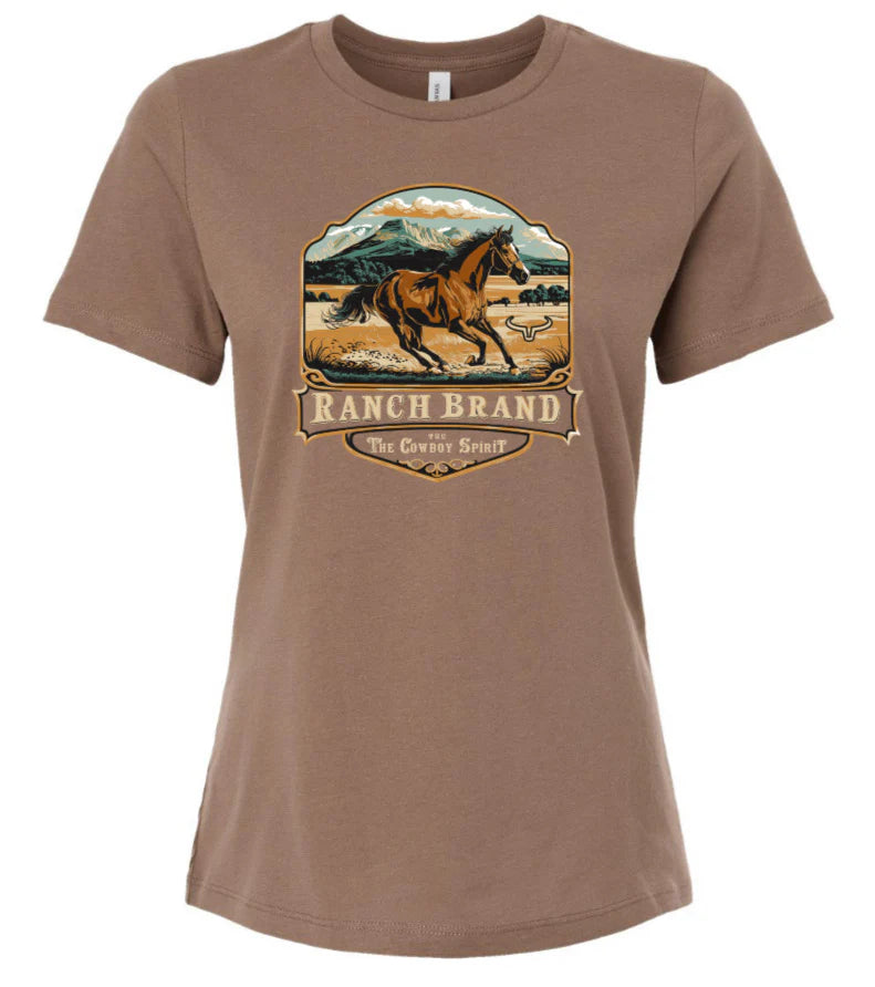 Ranch Brand T-Shirt Femme Horse 6 Brun