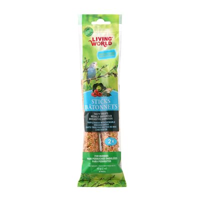 Living world Bâtonnet au Légumes pour perruches Paquet de 2, 60g