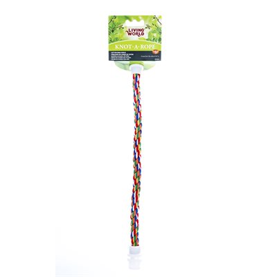 Perchoir Knot-A-Rope Living World en coton, multicolore, diam. 16 mm, long. 38 cm