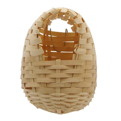 Nid Living World en bambou pour pinsons, grand, 14 x 11 x 16 cm (5,5 x 4,3 x 6,25 po)