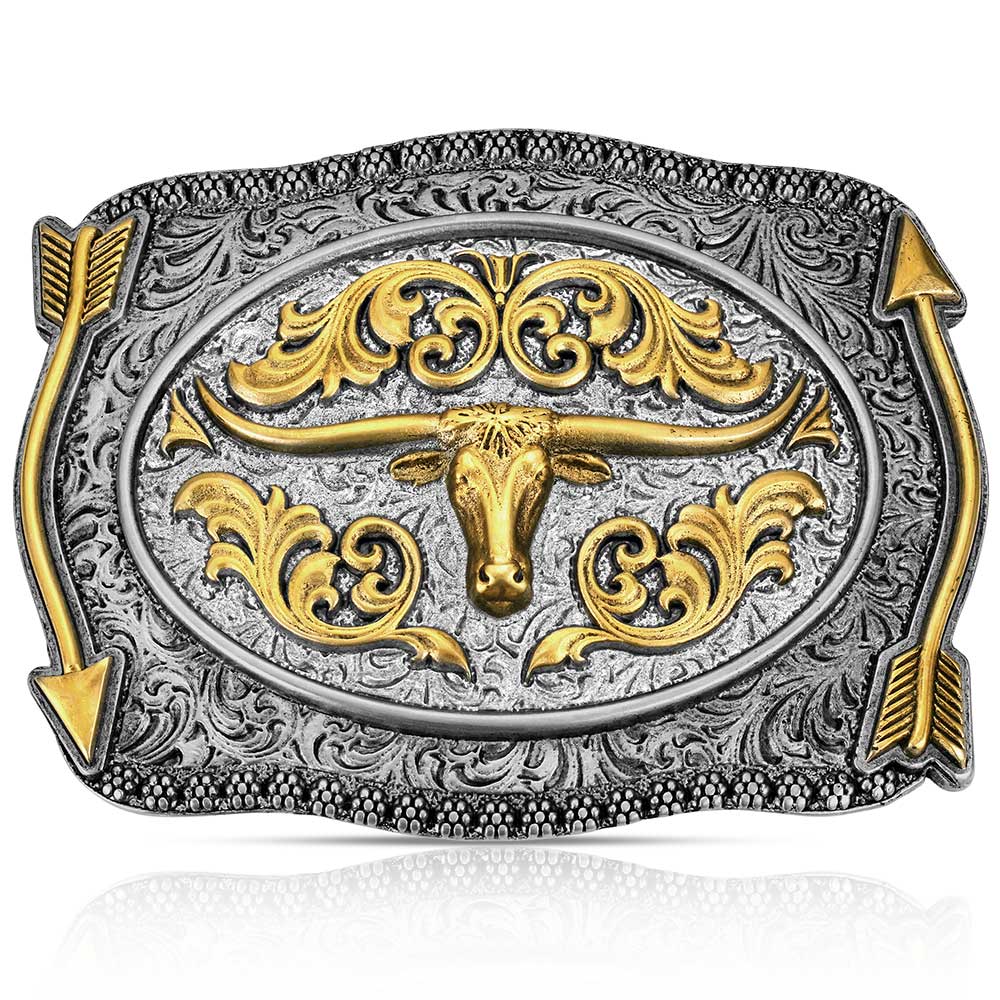 Montana Silversmiths - Boucle de Longhorn Pointing West