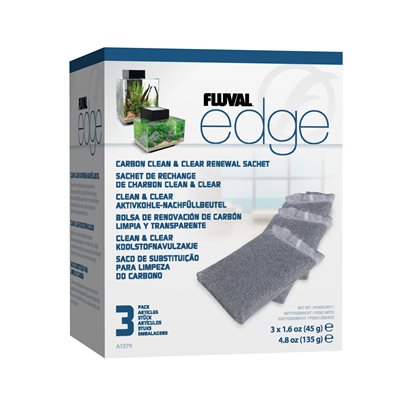 Sachet de charbon de rechange Clean & Clear EDGE Fluval, paquet de 3