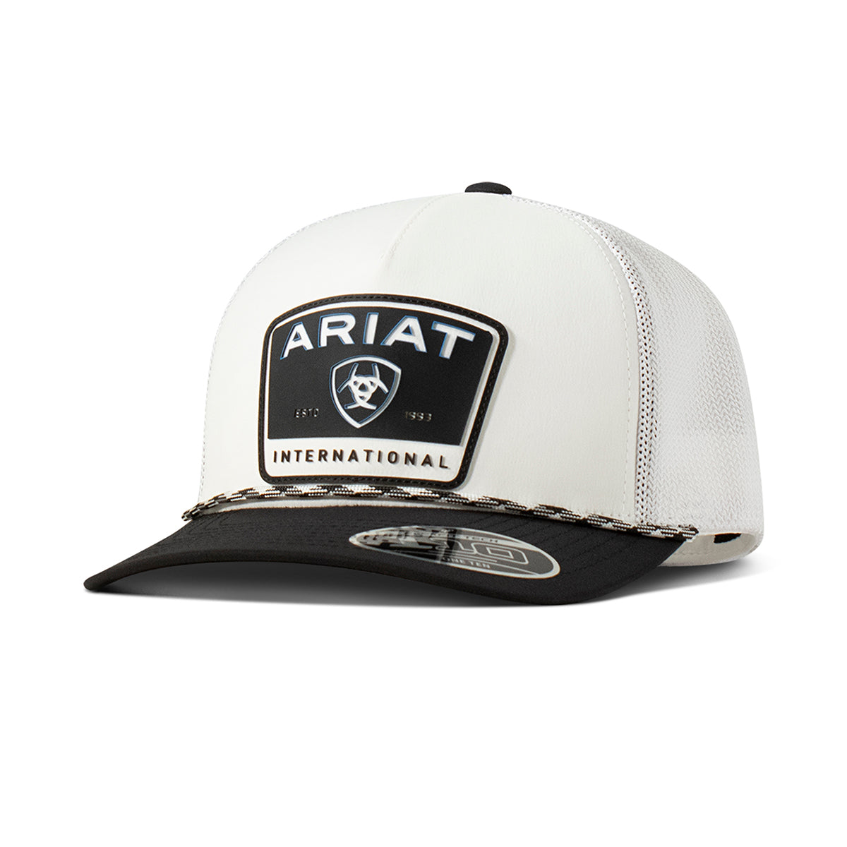 Ariat Casquette FlexFit 110 pour Homme Blanche avec Logo en Caoutchouc Filigrane