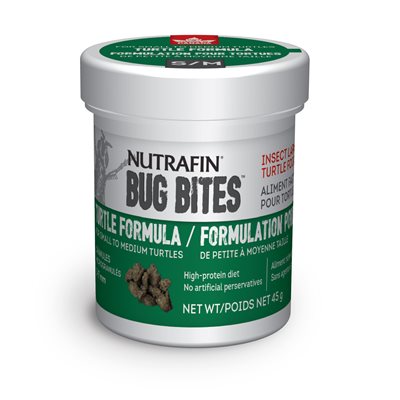Nutrafin Aliment Bugbites  Tortue Granulé S/M 45G