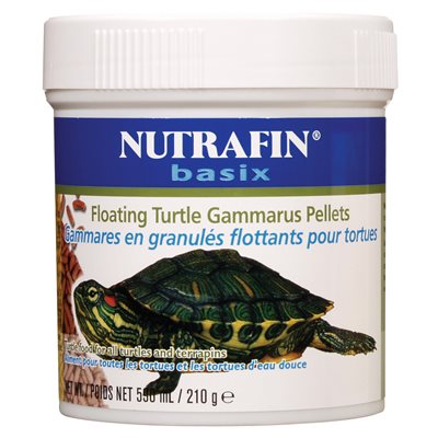 Gammares en granulés flottants Nutrafin basix pour tortues, 210 g (7,4 oz)