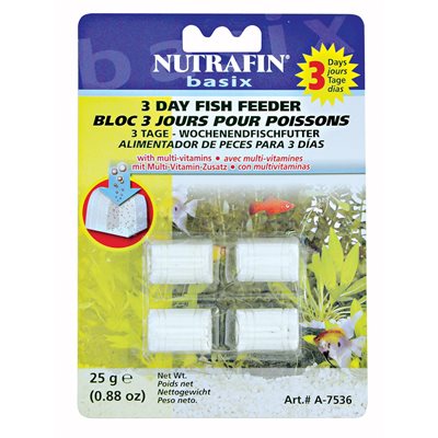 Bloc 3 jours Nutrafin basix pour poissons, 25 g (0,88 oz)
