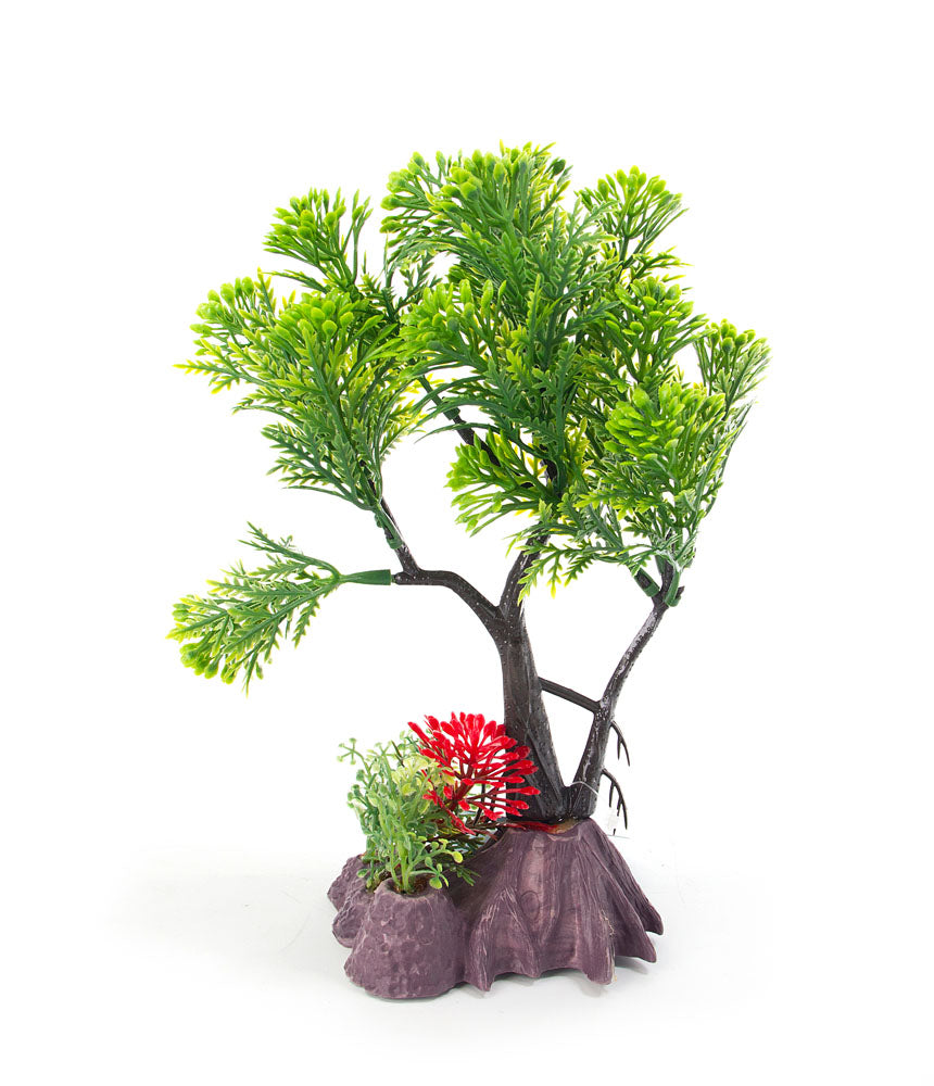 AQUA-FIT – Plante en plastique “Green Pine Bonsai” 7"