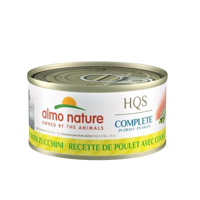 Almo Nature Hqs Complete Chat Poulet Et Courgette 70Gr