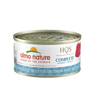 Almo Nature Hqs Complete Chat Thon Et Oeuf De Caille En Sauce 70g
