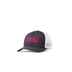 Ariat Casquette Pour Femme Noir Mesh Blanche logo Rose
