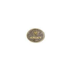 Ariat Grande Boucle de ceinture ovale à bord de corde en argent or