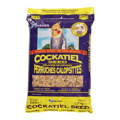 Mélange de graines de base EVM Hagen pour perruches calopsittes, 2,26 kg (5 lb)
