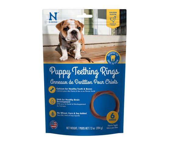 N-bone Anneau Dentaire Pour Chiot, Poulet (pqt 6) 7.2oz