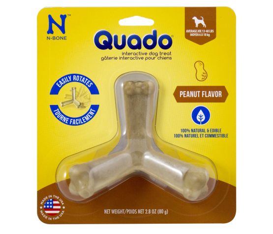 N-bone Quado Gâterie Pour Chien, Arachides, Moyen 2,08oz