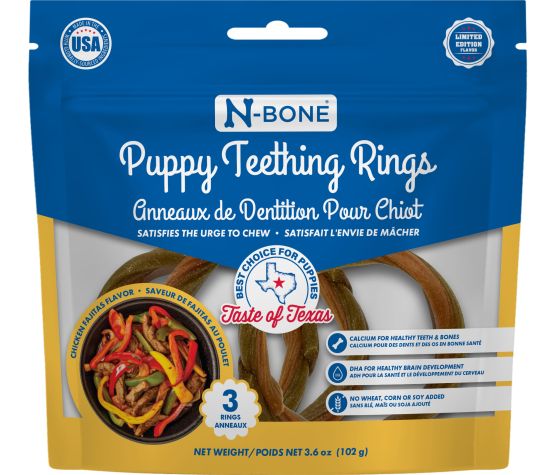 N-bone Anneau Dentaire Pour Chiot, Fajitas Au Poulet (pqt 3) 3.6oz