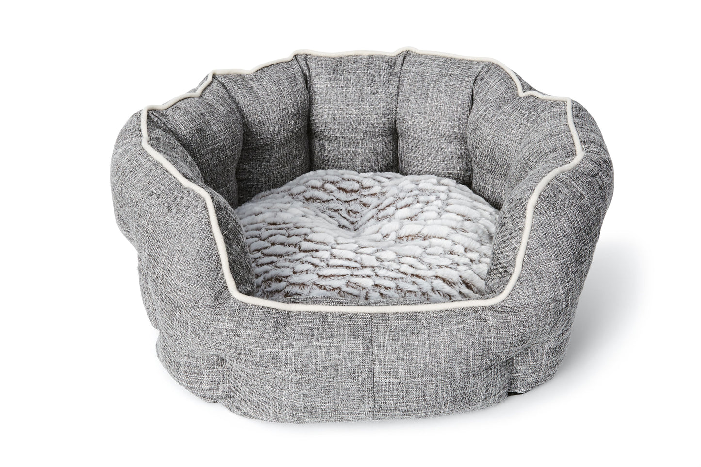 Bud'z Lit Rond à Rebords élevés, Deluxe - Gris