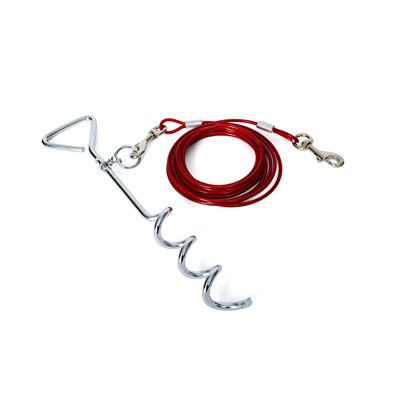 Bud'Z Pieu En Sriral 16'' Avec Cable D'Attache 15'