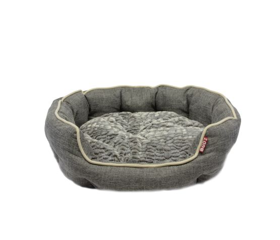 Bud'z Lit Rond à Rebords élevés, Deluxe - Gris