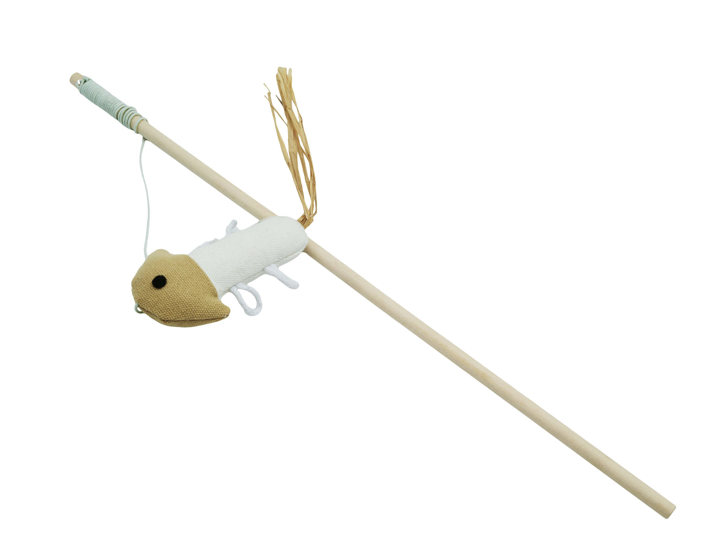 Bud'Z Jouet Pour Chat Canne A Pêche Méduse Beige