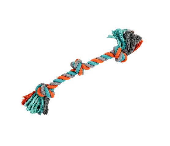 Bud'z Jouet De Corde Pour Chien, Avec 3 Noeuds - Large, Orange Et Bleu 58cm