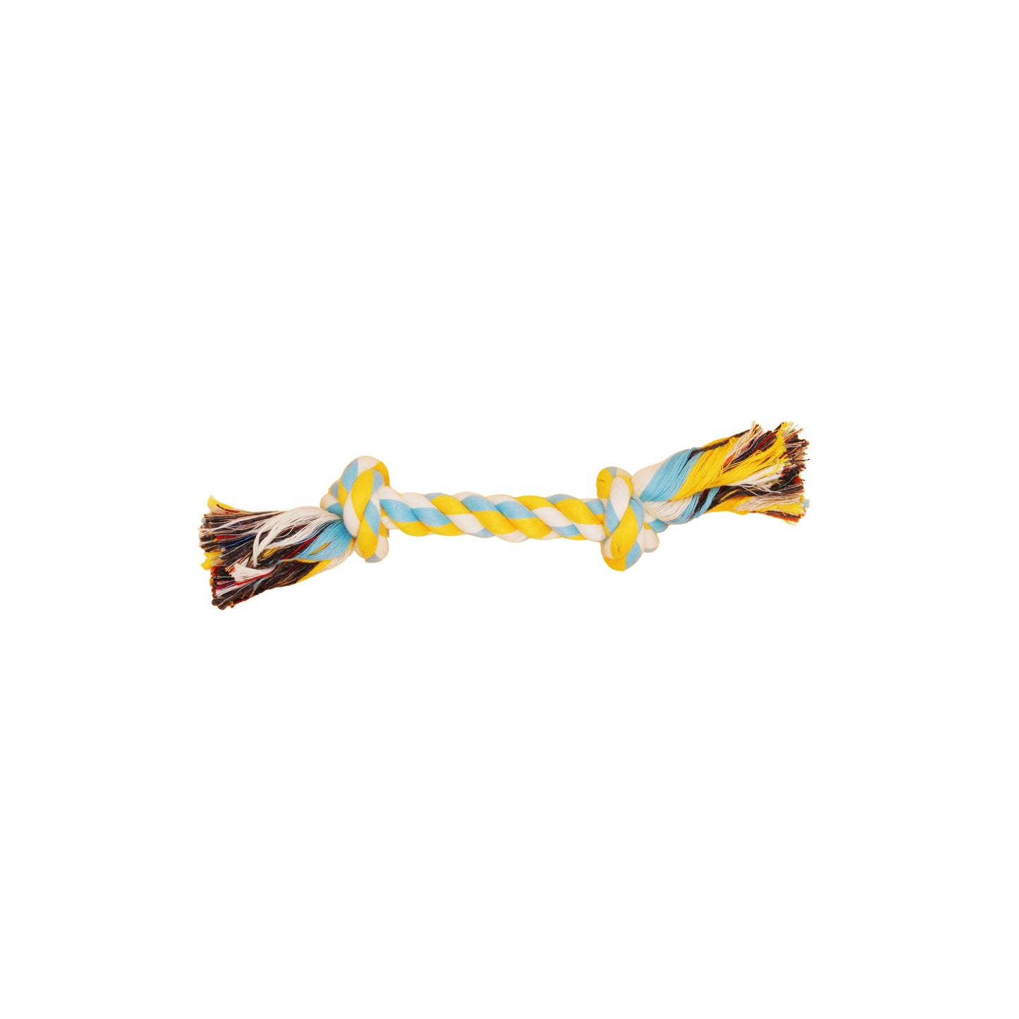 Bud'z Jouet De Corde Pour Chien, Avec 2 Noeuds - Bleu Ciel Et Jaune 22cm